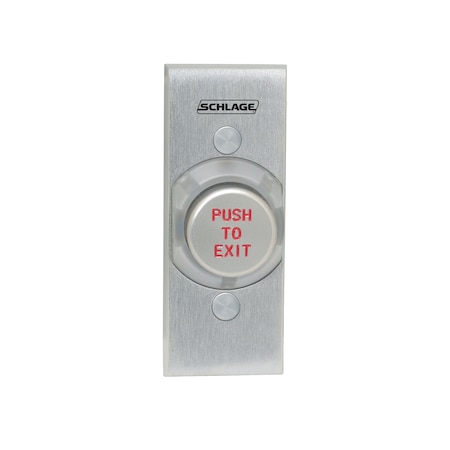 Schlage Electronics 620 Series, Narrow Mount Delayed Action Pushbutton, Stainless Steel 621AL EX DA NS